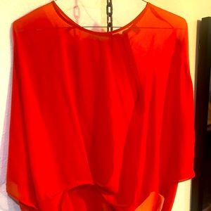 Orange Bisou Bisou 100% Polyester top